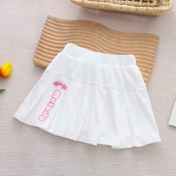 White Mel0dy Pleated Skort
