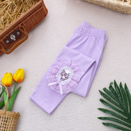 Purple Kur0mi Lace Leggings