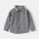 Black Plaid Bear LS Shirt