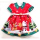 Red Santa Deer Christmas Dress+Belt
