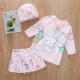 3in1 Soft Pink C1namorrol Umbrella Swimwear