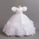 White Sparkle Waves Tulle Party Dress