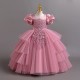 Dusty Pink Elegance Sparkle Layered Tulle Party Dress