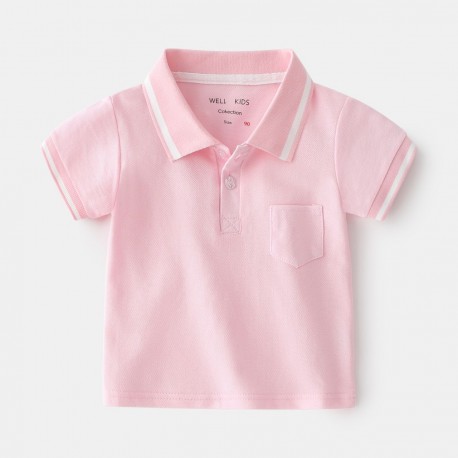 Pink Pocket Polo Shirt