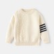 Cream Cable Knit Stripe Sweaters