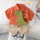 Bricks Dinosaurs Shirt Set Brown Shorts