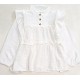 White Ruffle LS Shirt