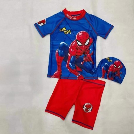 3in1 Blue Red Spiderman Team Up Swimsuits