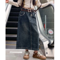 Black Denim Skirt (no belt)