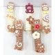 Cream Brown Spiral Hair Accessories