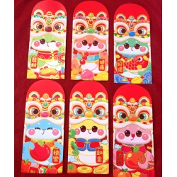 Angpau CNY Large 3D Red  Gold  (6pcs)