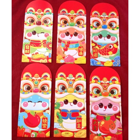 Angpau CNY Large 3D Red  Gold  (6pcs)