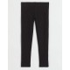 Topten Black Rib Thick Leggings