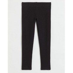 Topten Black Rib Thick Leggings