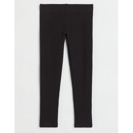 Topten Black Rib Thick Leggings