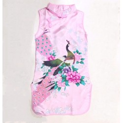 Soft Pink Sateen Cheongsam