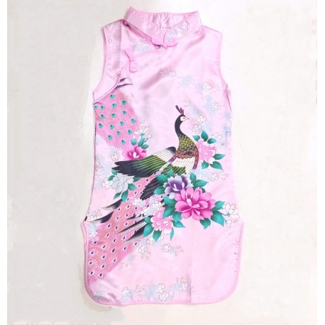 Soft Pink Sateen Cheongsam