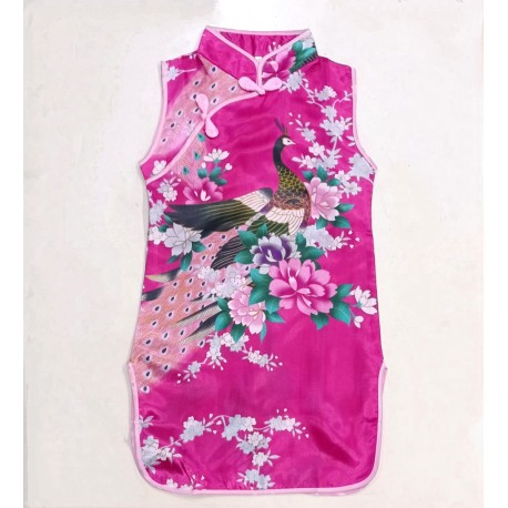 Fucshia Sateen Cheongsam