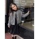2in1 Black Dress and Grey Knit Jacket