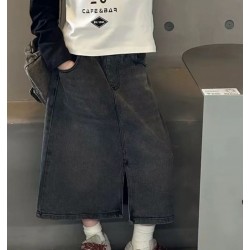Black Denim Skirt