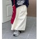 Cream Two Pocket Cargo Skirt