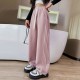 Pink Pleated Side Pants