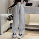 Grey Pleated Side Pants