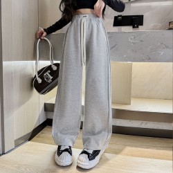 Grey Pleated Side Pants