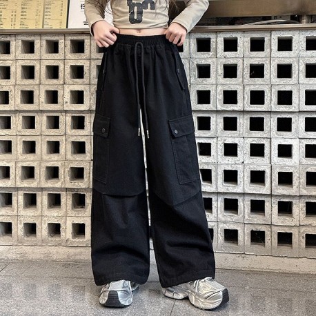 Black Cargo Korean Pants