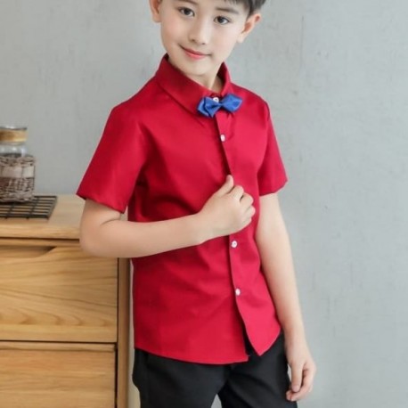 Red Basic Shirt + Bow Tie