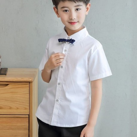 White Basic Shirt + Bow Tie