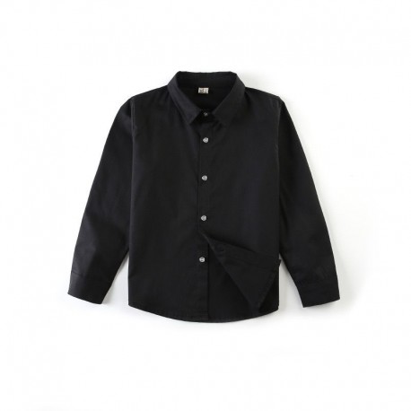 Black Basic Long Sleeve Shirt