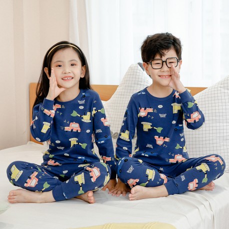 Dark Blue Vehicles Pyjamas