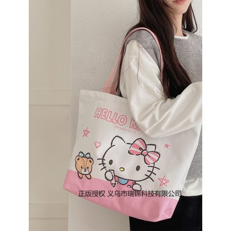 Two Colours Hell0 K1tty Tote Bag