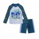 Light Blue Game LS Swimsuit