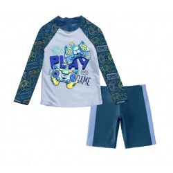 Light Blue Game LS Swimsuit