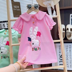 Pink Puffy Bunny Casual Dress