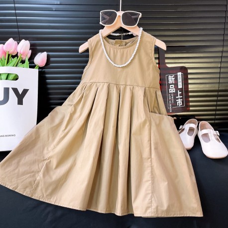 Brown Oversized Korean Dress