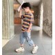Brown Stripe CTNB T-Shirt Set Jeans