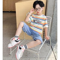 White Stripe CTNB T-Shirt Set Jeans