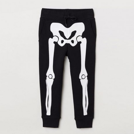 HM Black Skull Jogger Pants