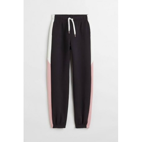 HM Black Pink Jogger Pants