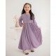 Purple Two Line Embroidery Belt Gamis