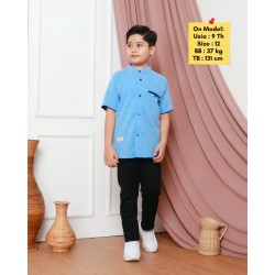 Light Blue Kemeja Koko