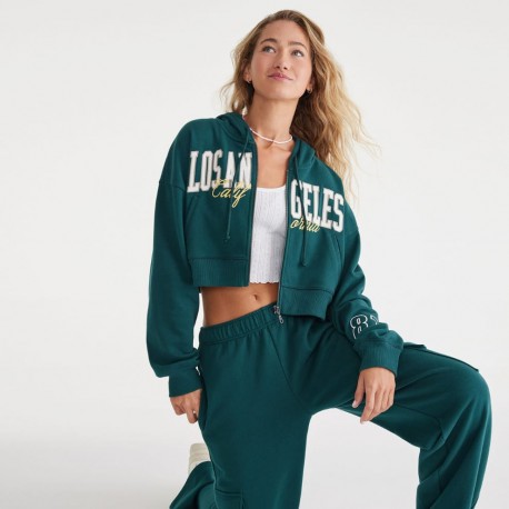 Aer0postale Los Angeles Crop Hoodie Jacket