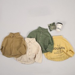 Beige Front Triangle Long Sleeve Shirt