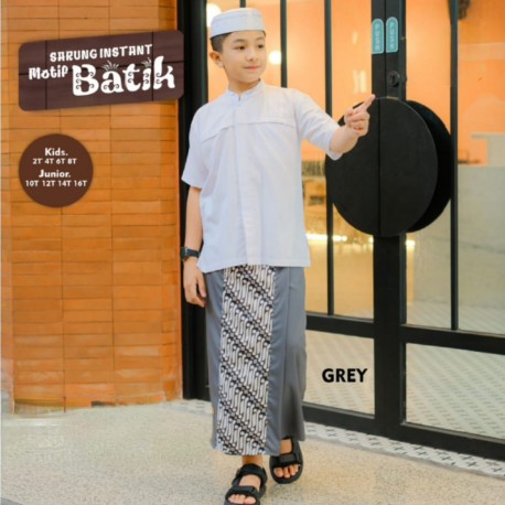 Sarung Batik Instan Grey