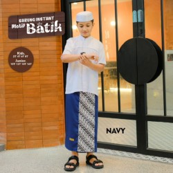 Sarung Batik Instan Navy