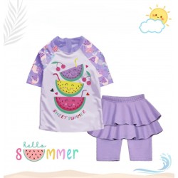 Purple Watermelon Swimsuit Set