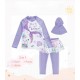 3in1 Purple Dive into Ocean Swimsuit Set + Hijab